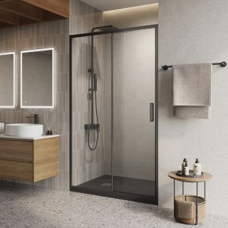Душевая дверь BelBagno LUCE-BF-1-120-C-NERO черный